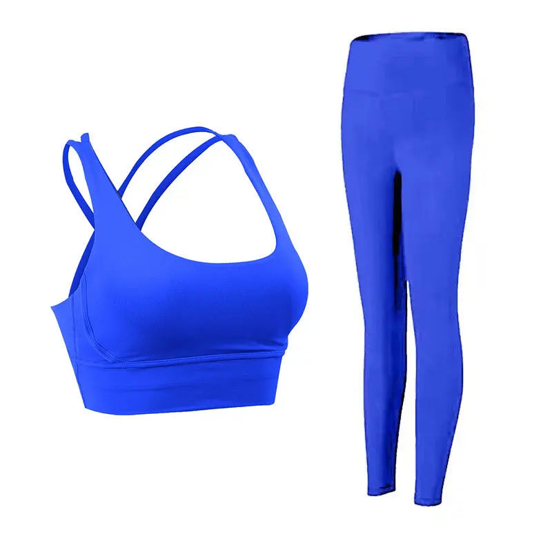 Women's Naked Feeling 2 Piece Gym Set - Seamless Sports Bra & High Waist Leggings, Shockproof Breathable Fitness Clothing, S-XL